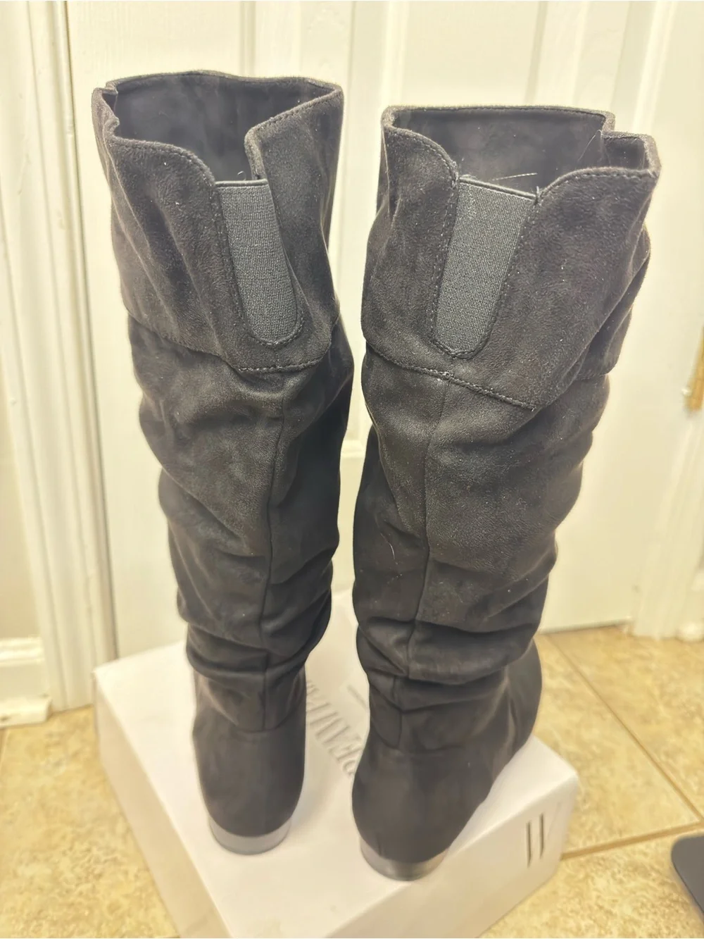 Dream Pairs Black Over-the-Knee Slouch Boot